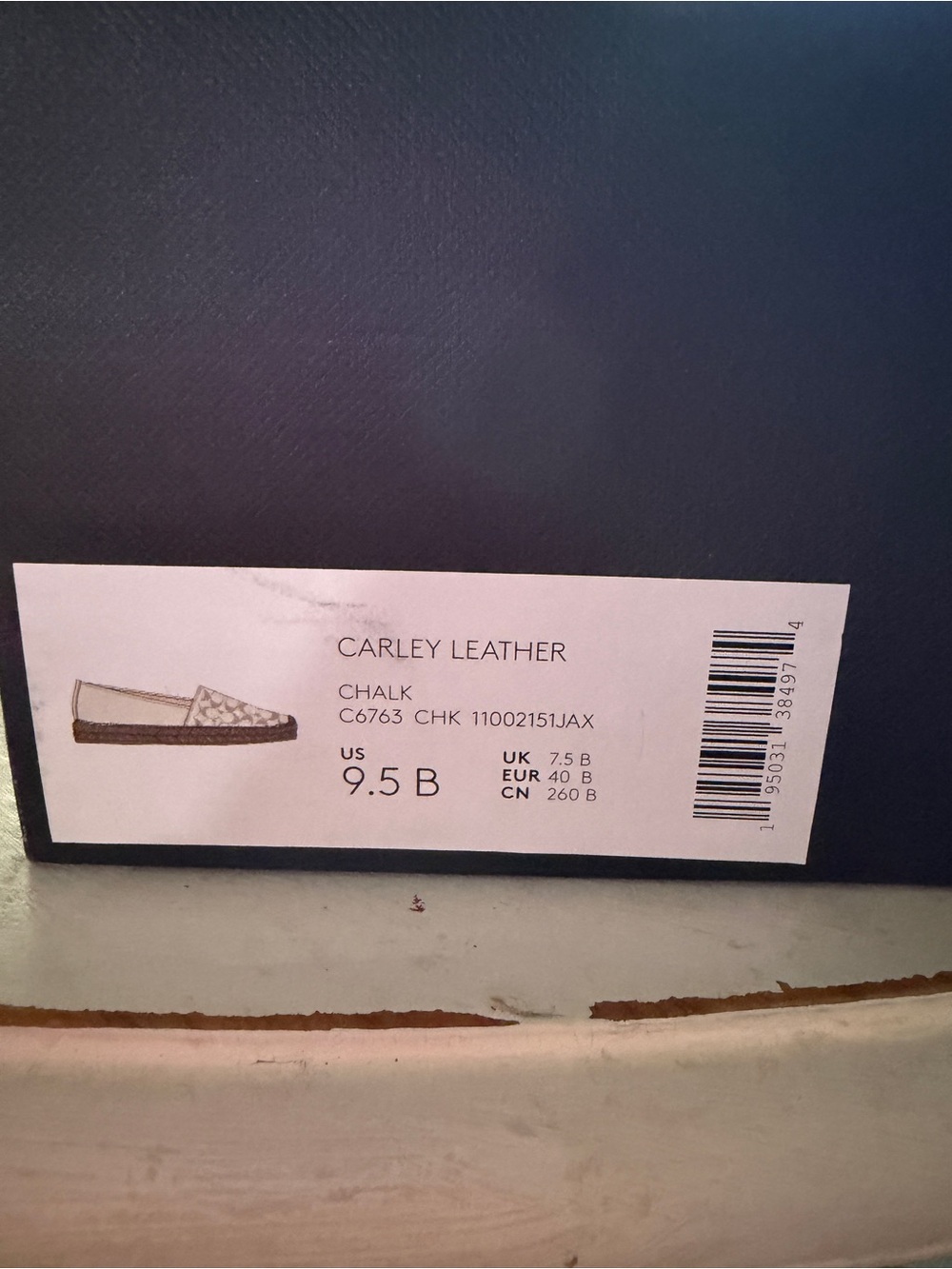 Coach Women's Charly Leather espadrille in chalk - Picture 2 of 6